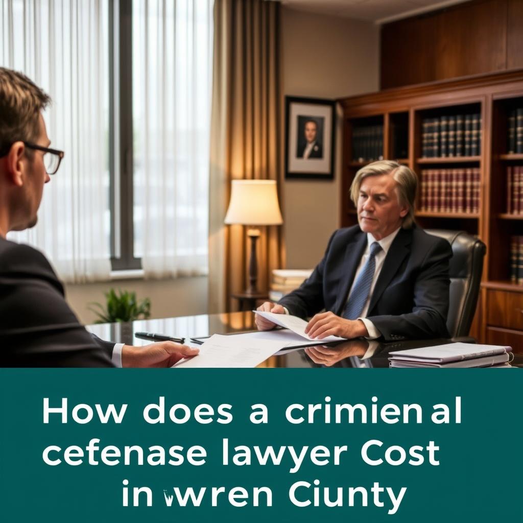 How much does a criminal defense lawyer cost in Warren County